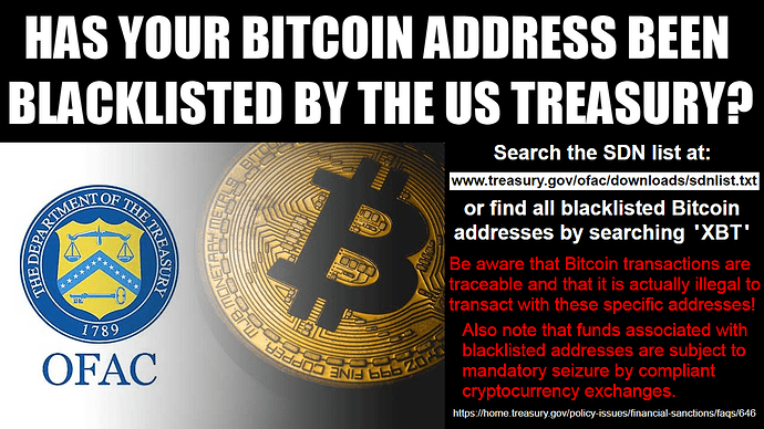 bitcoin-address-blacklisted